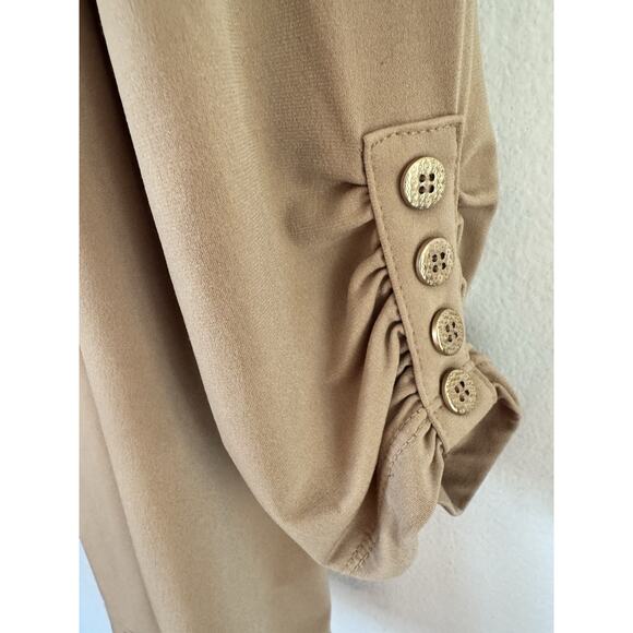 Susan Graver Liquid Knit Beige & Teal Long Sleeve Open Cardigan Sweaters Size 3X - Picture 6 of 9